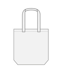 Tote bag / shopping bag / eco bag template illustration (white) - obrazy, fototapety, plakaty