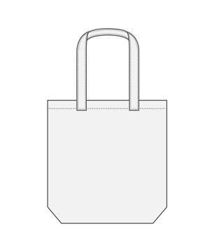 Tote bag / shopping bag / eco bag template illustration (white)