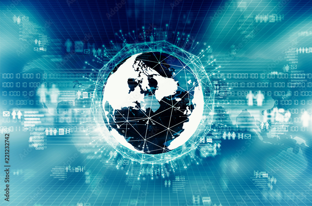 Canvas Prints internet big data concept