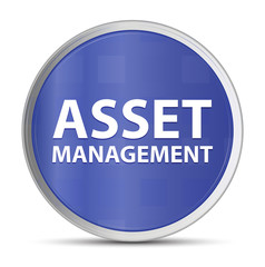 Fototapeta premium Asset Management blue round button