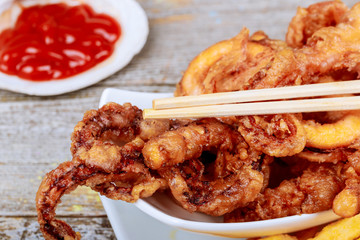 Homemade Breaded Fried Calamari