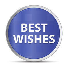 Best Wishes blue round button