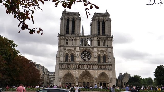 Paris, France, 27th August 2018, Notre Dame de Paris Cathedral, also known as 'Our Lady of Paris' 10 bit 4k