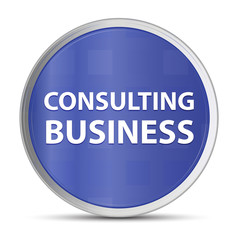 Consulting Business blue round button