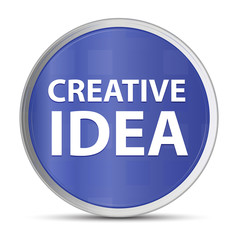 Creative Idea blue round button
