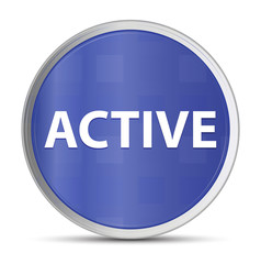 Active blue round button