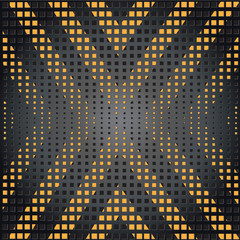 Vector Metal grid with yellow and black stripes