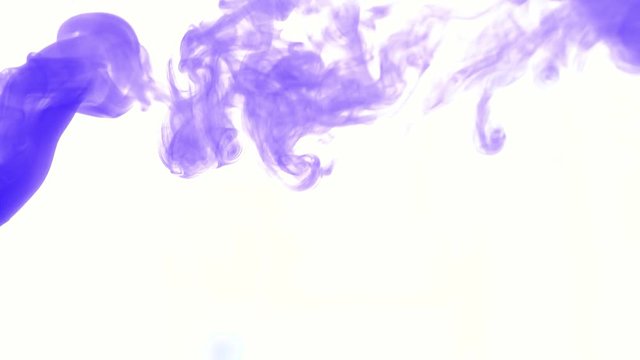 Blue smoke flying rings on isolated background, overlay in editor on video in one click