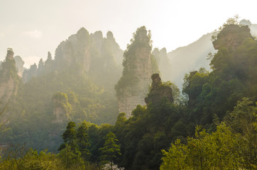 Tianzi shan mountain,ten miles gallery, in Zhangjiajie Hunan province China.