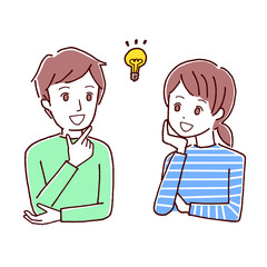 相談をする夫婦