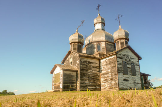 Abandoned Church In Field