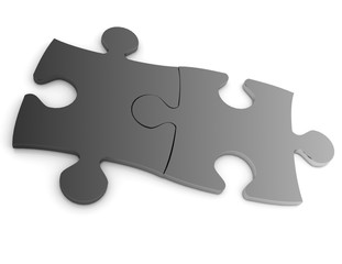 3d puzzle concept isolated on white background