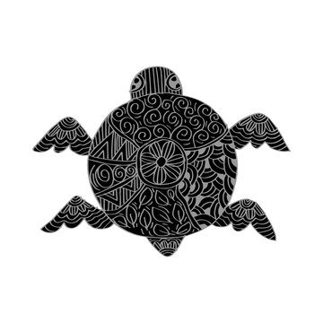 Drawing decorative turtle