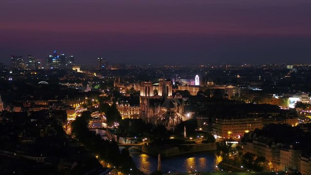 Aerial France Paris Notre Dame Cathedral August 2018 Night 90mm Zoom 4K Inspire 2 Prores

Aerial video of Notre Dame and La Seine waterfront in Paris France during a beautiful sunset.