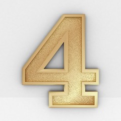 shiny gold text 3d render