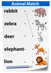 An animal matching template