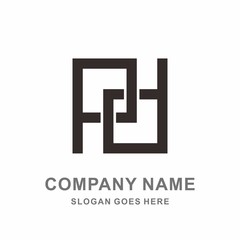 Monogram Letter P Geometric Square Cube Architecture Construction Business Company Stock Vector Logo Design Template