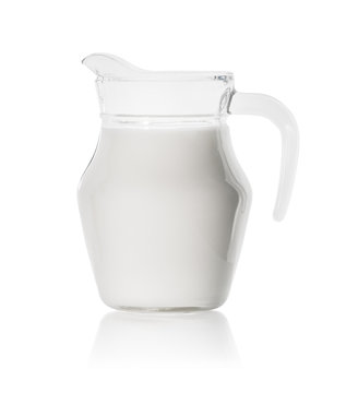 Glass Decanter With Fresh Milk