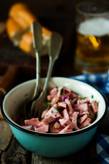 sausage salad remulade in the  jar