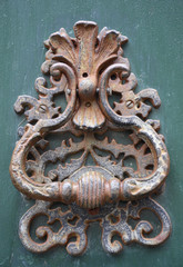 Old metal door handle