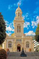 Fototapeta na wymiar 19th century Catholic Saint Charles church in Monte Carlo Monaco
