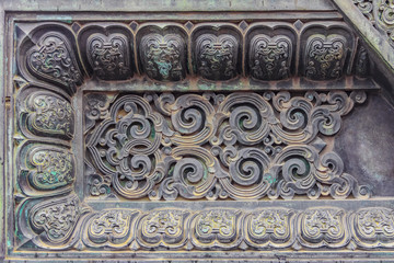 Marble wall ornament in the Forbidden City of Beijing China