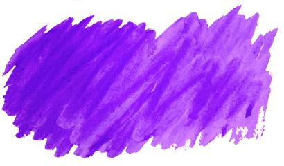 Ultra lilac watercolor abstract background, spot, splash of paint, blot, divorce. Vintage pattern for different design and decoration.