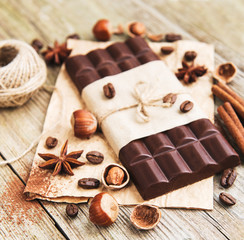 Chocolate and nuts