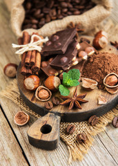 Chocolate and nuts