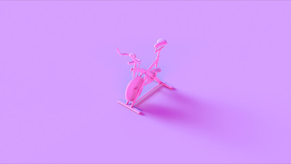 Pink Exercise Bike 3d illustration 3d rendering	