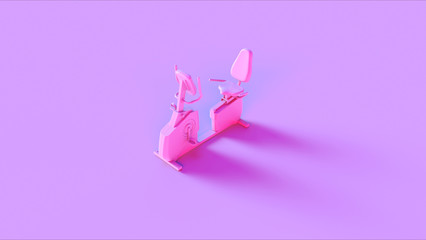 Pink Exercise Bike 3d illustration 3d rendering	