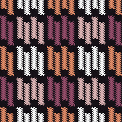 Seamless abstract geometric pattern. Mosaic texture. Brushwork. Hand hatching. Scribble texture. Textile rapport.
