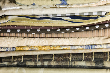 Various Fabrics Folded Neatly Together