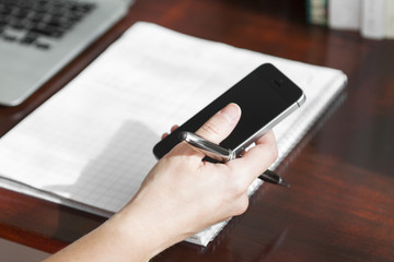 Girl Checking Smart Device
