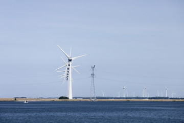 Wind Farm Turbines Lined Up