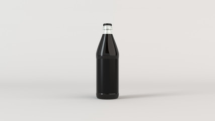 Mock up of beer bottle with blank label