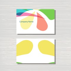 Abstract visit card in flat style