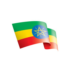 Ethiopia flag, vector illustration on a white background