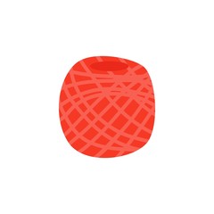 Vector yarn ball in flat style