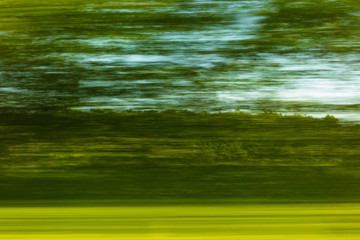 Nature in motion from the train window