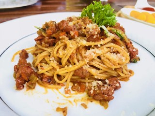 spaghetti with meatballs