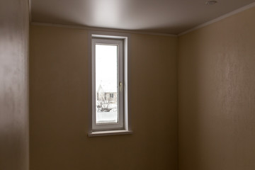 Window on the wall in the room