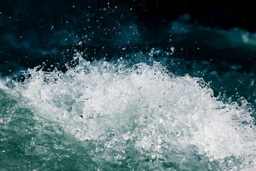 Stormy waves in the ocean as a background