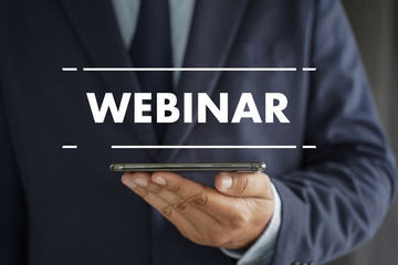 WEBINAR man hand on table Business, coffee, Split tone