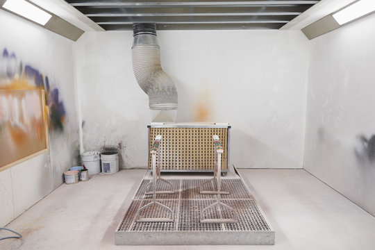 Ventilated paint booth