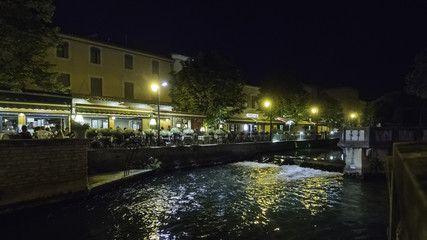 Night on the La Sorgue river