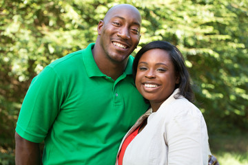 Obraz premium African American Couple talking and laughing.