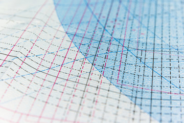Red And Blue Lines Crossing Creating A Grid