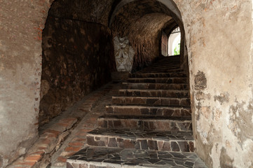 Staircase in the old castle