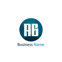 Fototapeta premium Initial Letter AB Logo Template Design